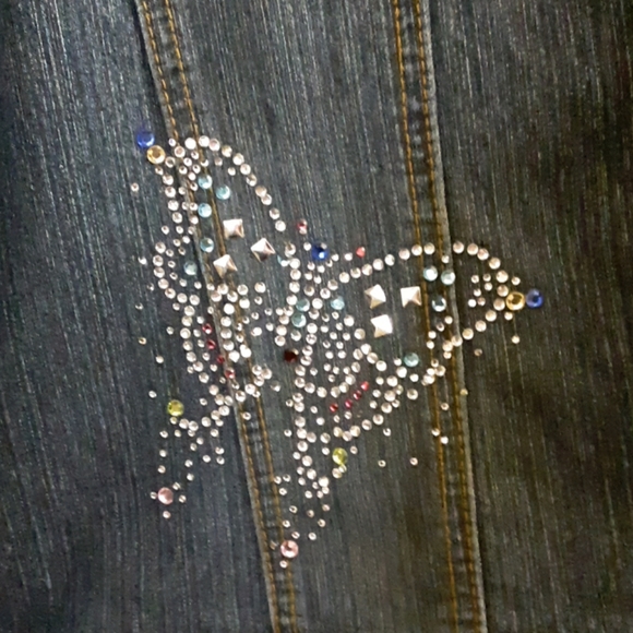 XL Teen or Adult S Arizona Jean Jacket with bling - Picture 2 of 6